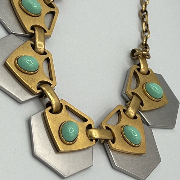 J Crew Egyptian Style Statement Necklace 22" - Picture 3 of 6